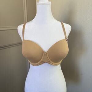 Maidenform 36D NWT Beige Underwire Padded Back Closure Push Up Bra -K0189
